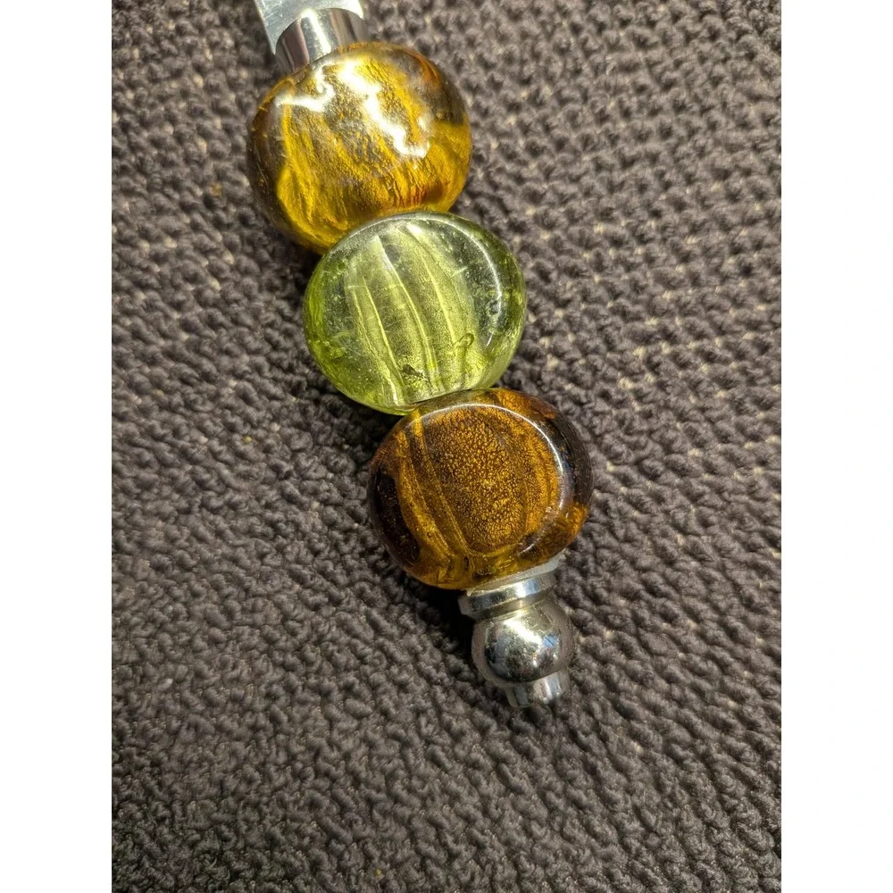 Artisanal Glass Bead Cheese Spreader Set of 2 -‎ Boho-Chic Charcuterie